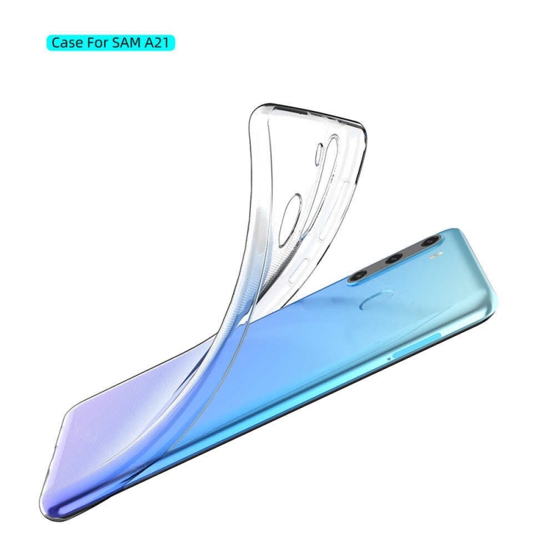 Ốp Lưng Samsung Galaxy A21 Dẻo Trong Suốt được làm bằng TPU dẻo trong suốt, khoe mặt lưng của máy. Viền bo kín bảo vệ các cạnh điện thoại toàn diện hơn